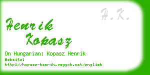 henrik kopasz business card